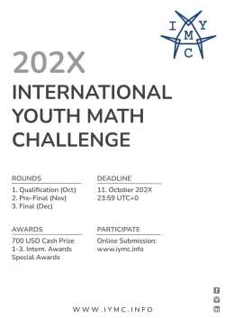 Poster for this year's IYMC Qualification Round